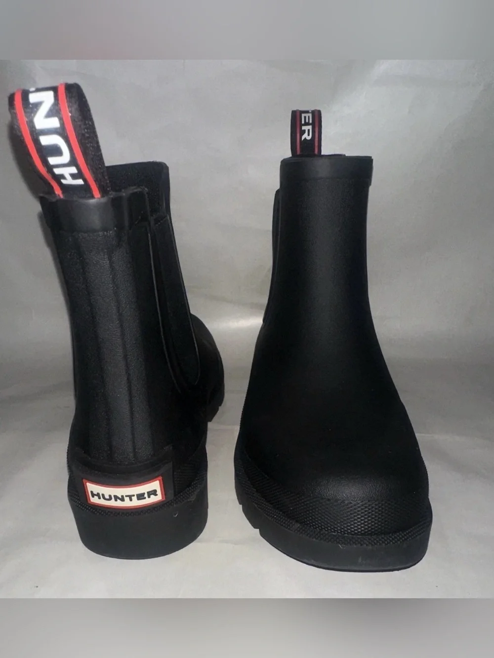 Hunter Men’s Orford Chelsea Rain Boots – Black – Size 8
